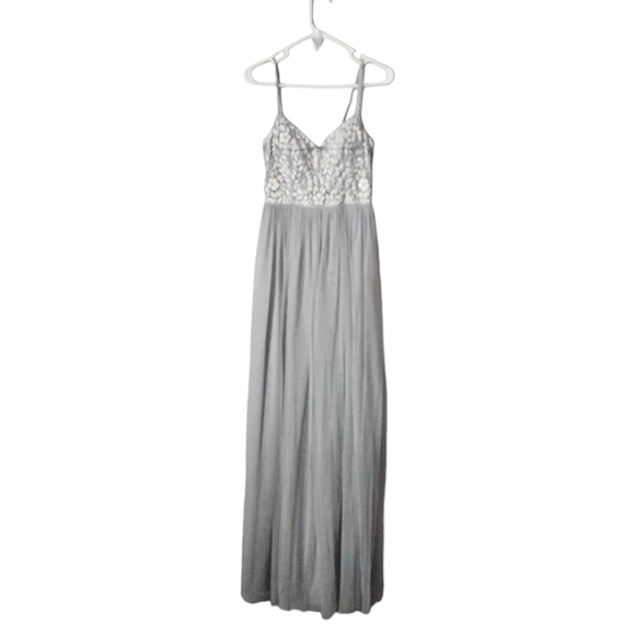 BHLDN Elowen‎ Dress in lightest grey size 0 - Picture 1 of 12